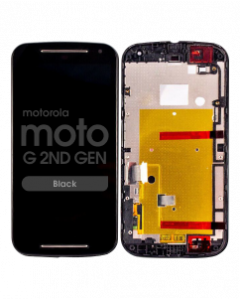 LCD Screen and Digitizer Assembly w/ Frame for Motorola Moto G 2nd Gen (XT1063 / XT1064 / XT1068) (Black)