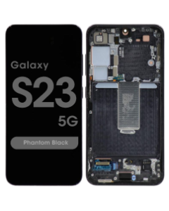 OEM Pull - OLED Screen and Digitizer Assembly w/ Frame for Samsung Galaxy S23 5G (S911) (Grade C) (Phantom Black)